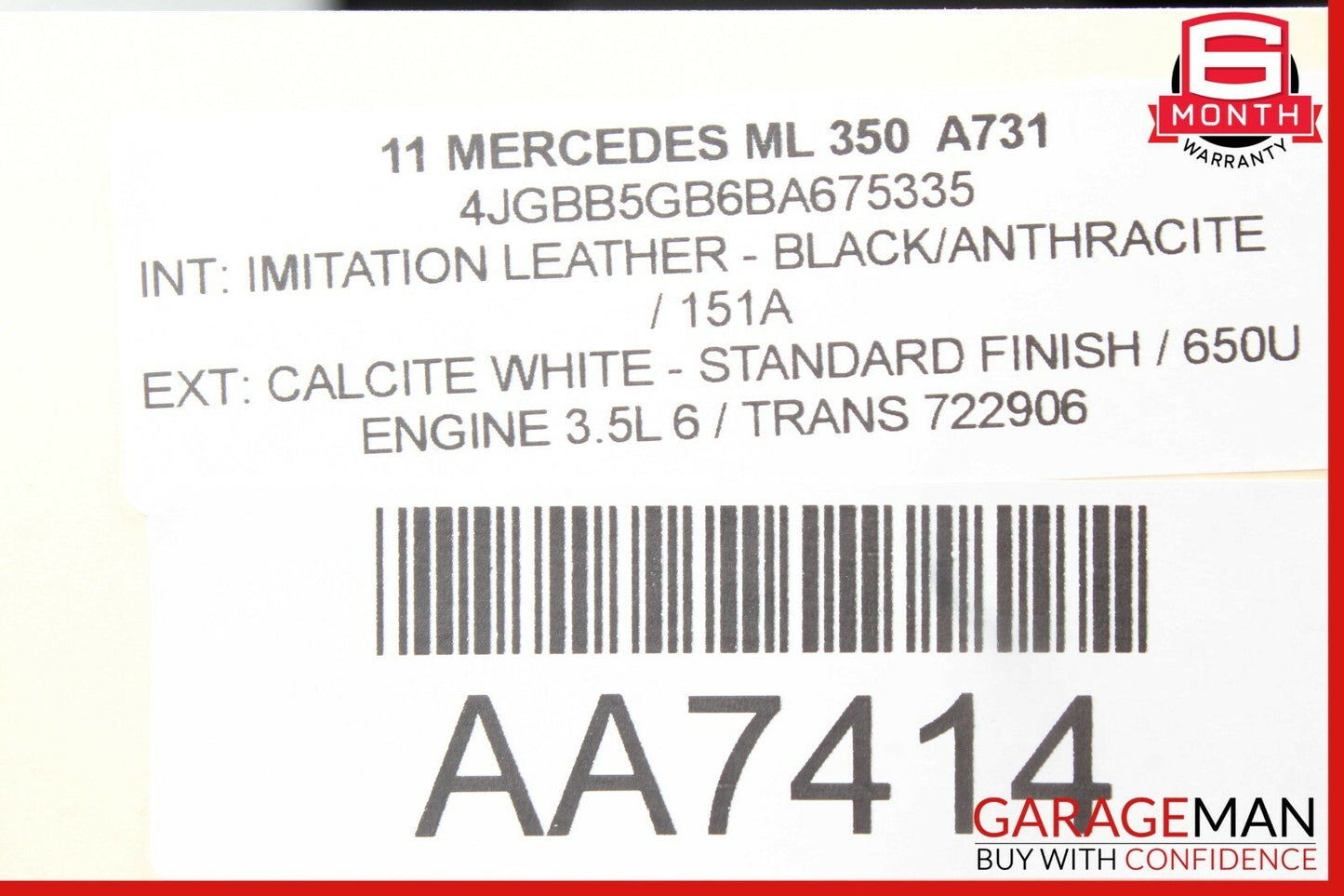 06-12 Mercedes W164 ML350 GL450 Front Right Door Audio Tweeter Speaker Cover OEM