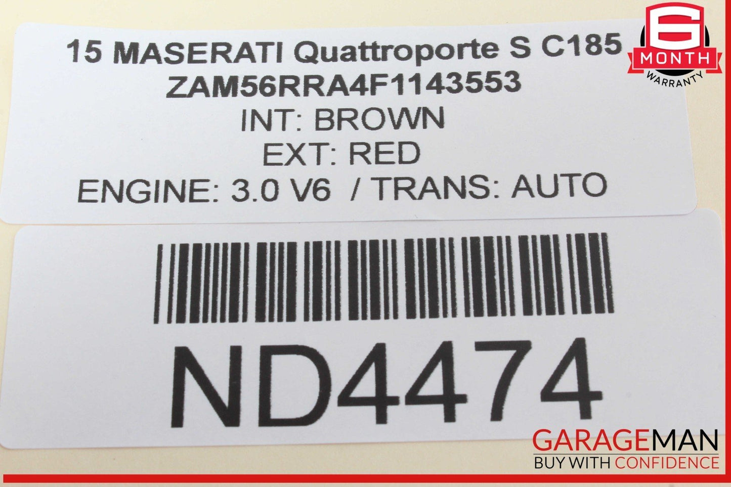 14-17 Maserati Quattroporte S Rear Right or Left Upper Control Arm 670007252 OEM