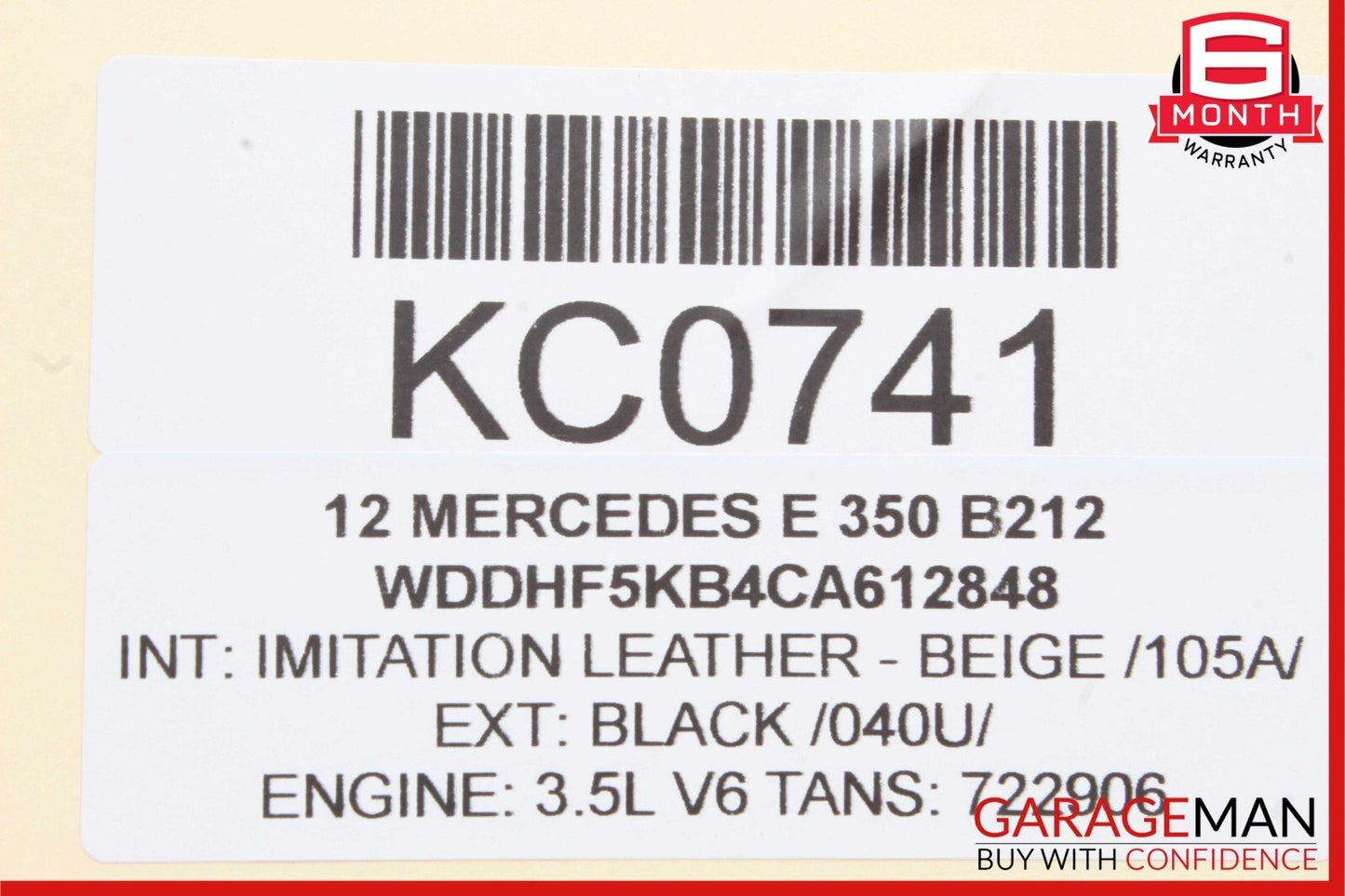08-16 Mercedes C250 GLK350 E350 Rear Right Side Door Window Regulator Motor Unit