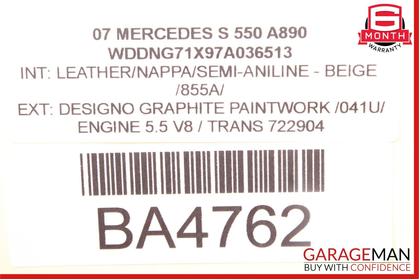 07-10 Mercedes W221 S550 CL550 4 Spoke Steering Wheel With Paddle Shifters Wood