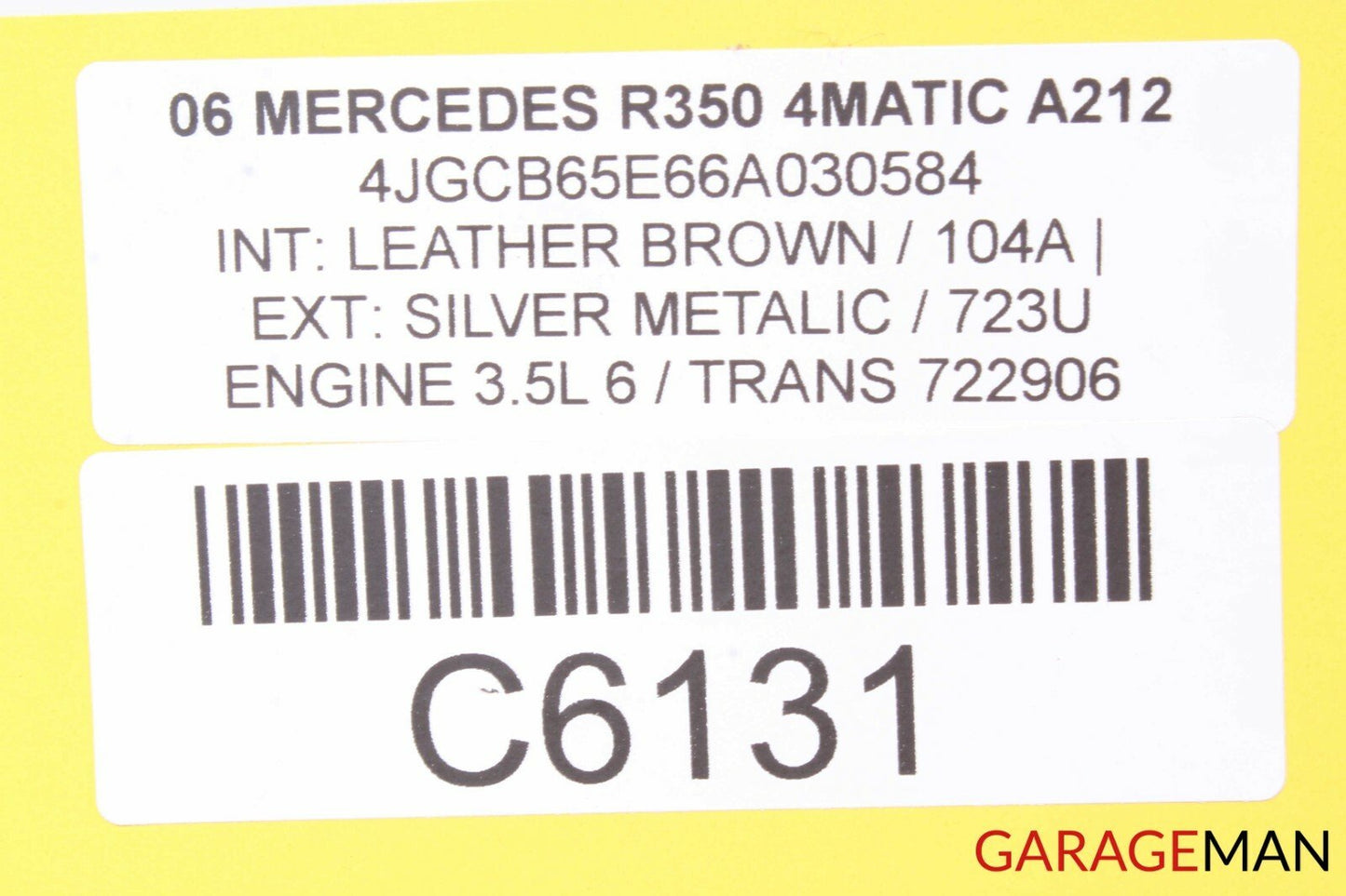 06-12 MERCEDES W251 R350 R500 REAR RIGHT WHEEL LOWER SUSPENSION CONTROL ARM OEM