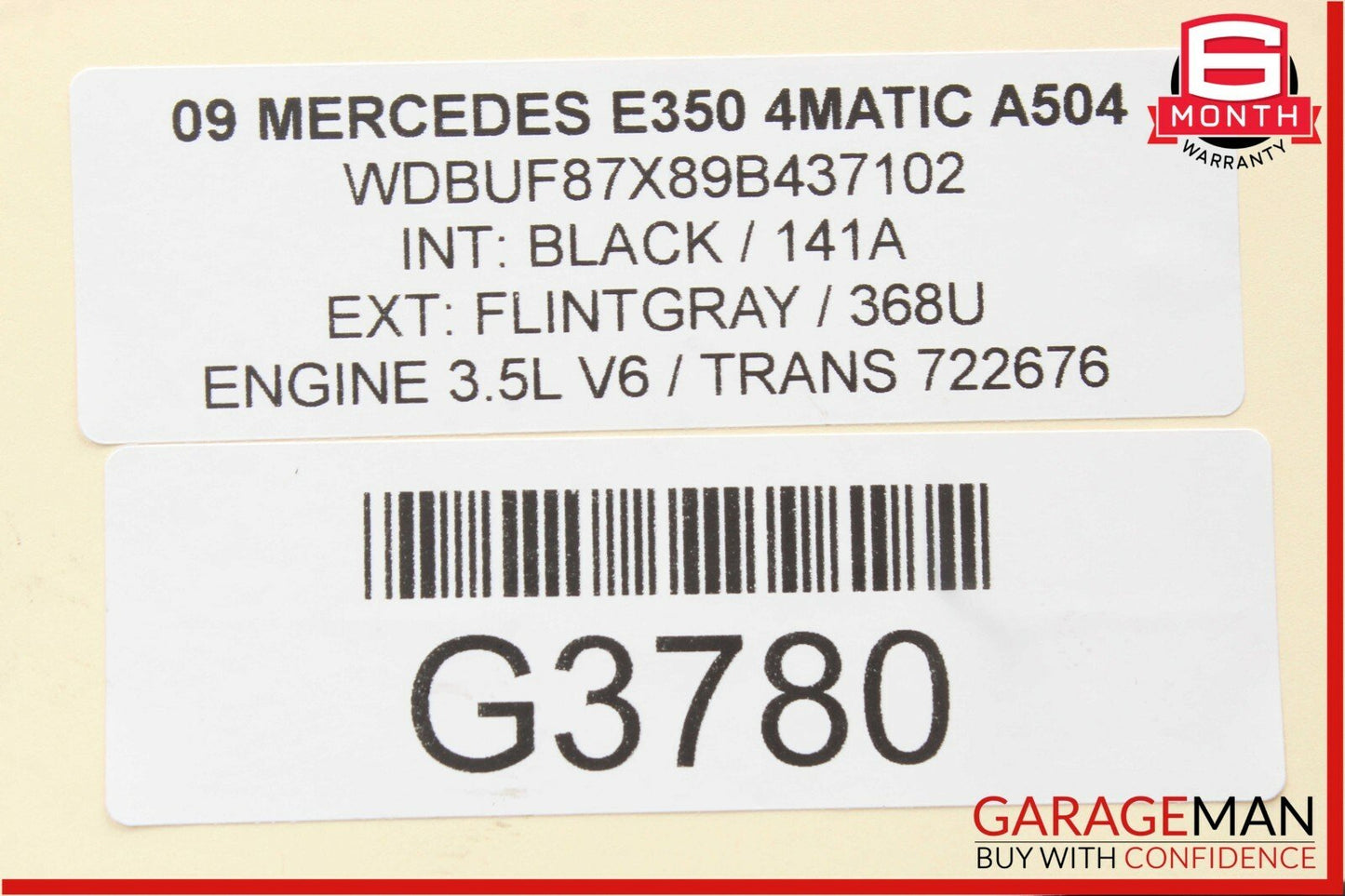 03-09 Mercedes W211 E350 E500 Rear Right Side Door Lock Latch Actuator