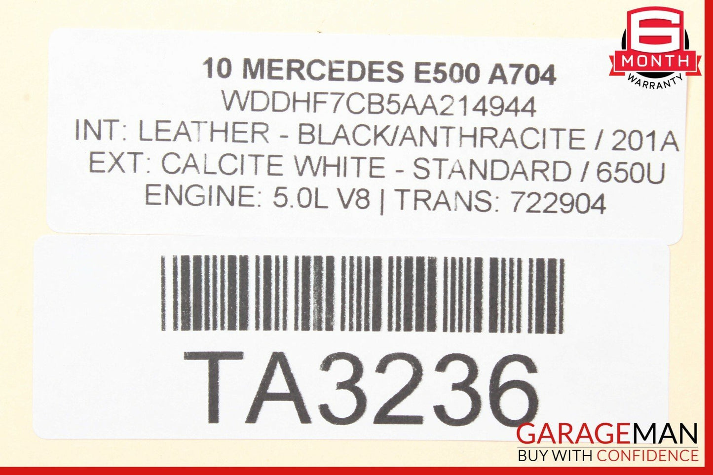 08-17 Mercedes C300 E350 GLK350 A/C Air Conditioning Condenser Shroud Assembly