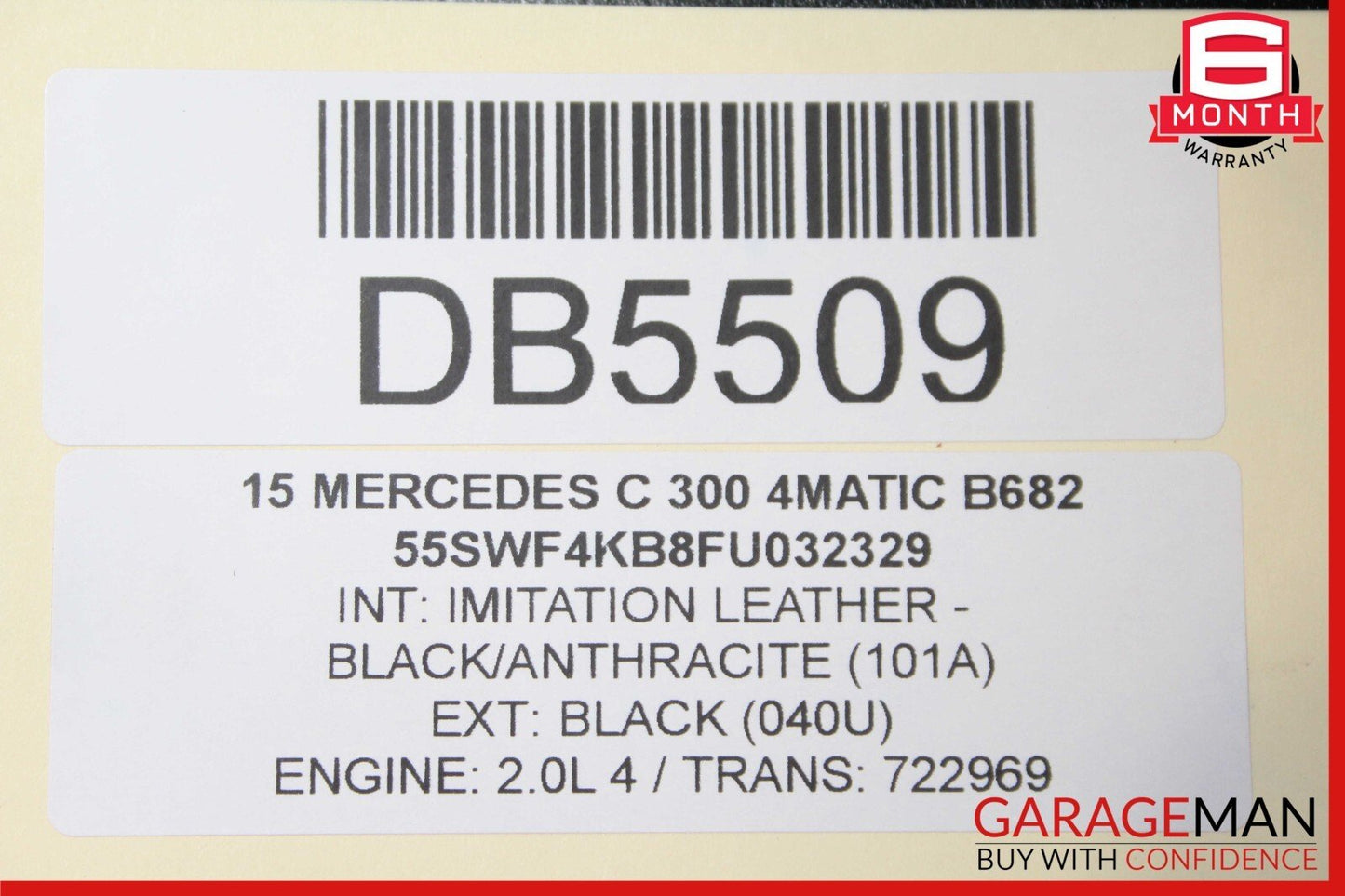 15-16 Mercedes W205 C300 C350e C400 Rear Left Side Interior Door Panel Cover OEM