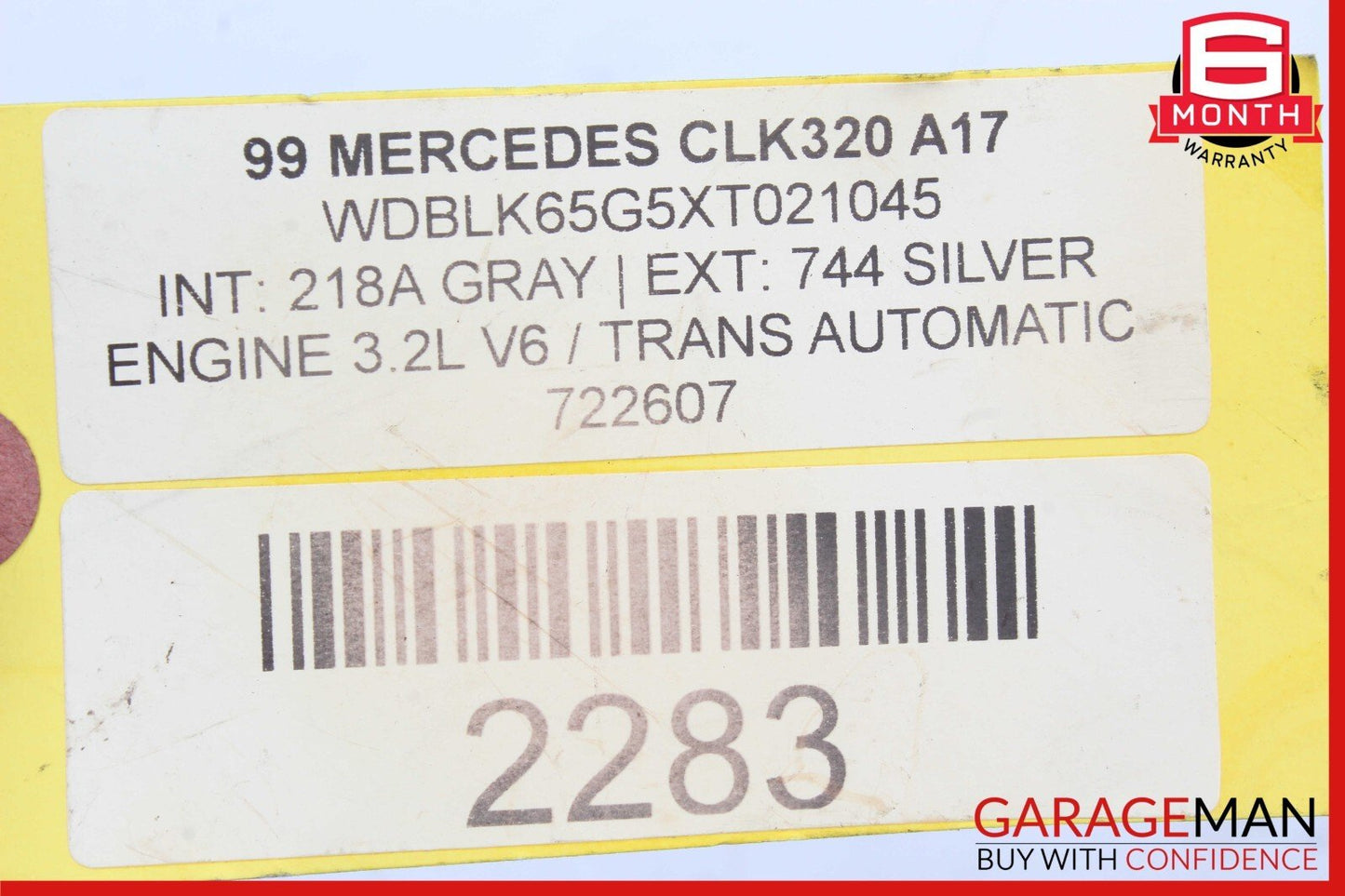 98-03 Mercedes W208 CLK430 CLK320 Rear Right Inner Taillight Tail Light Lamp
