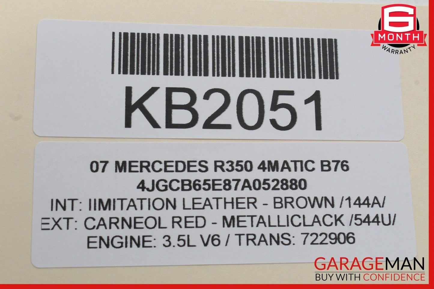 06-12 Mercedes W251 R350 4MATIC Rear Left Side Exterior Door Handle OEM