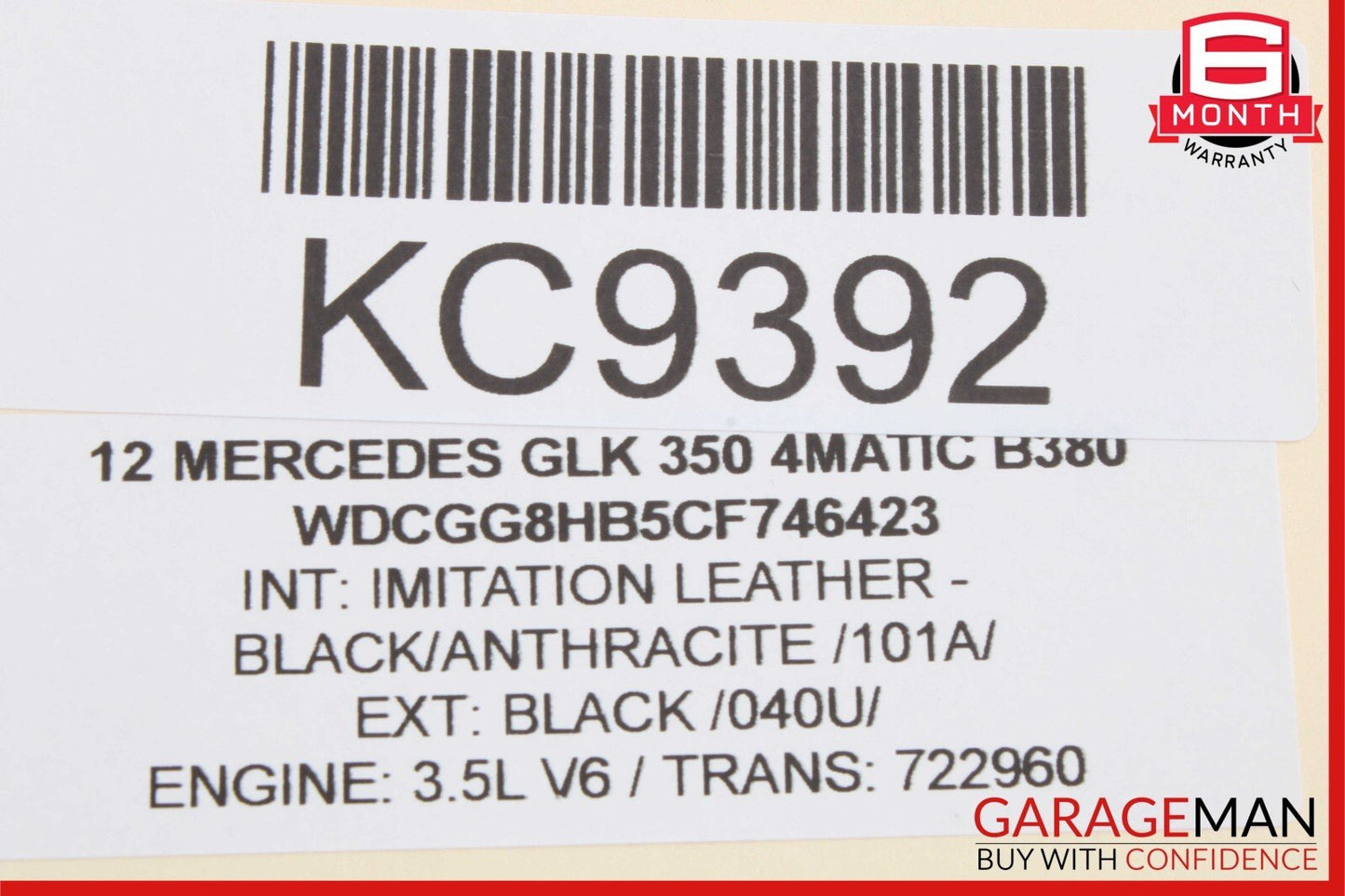 08-15 Mercedes X204 GLK350 C350 Seat Airbag Air Bag SRS Front Right Side OEM