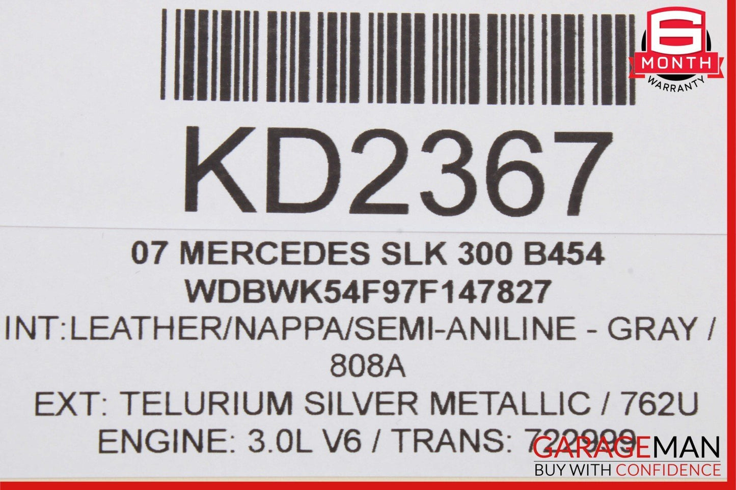05-11 Mercedes R171 SLK300 SLK350 Front Right Side Door Lock Latch Actuator OEM