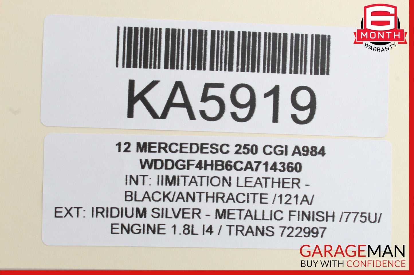 08-14 Mercedes W204 C250 C300 C350 Rear Left Side Door Lock Latch Actuator OEM
