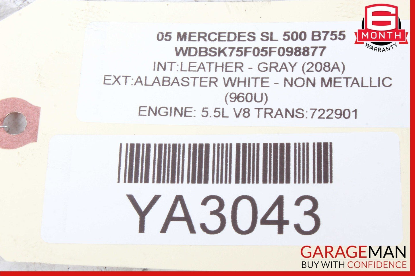 03-06 Mercedes R230 SL500 Front Left Side RWD Spindle Knuckle Hub Bearing OEM