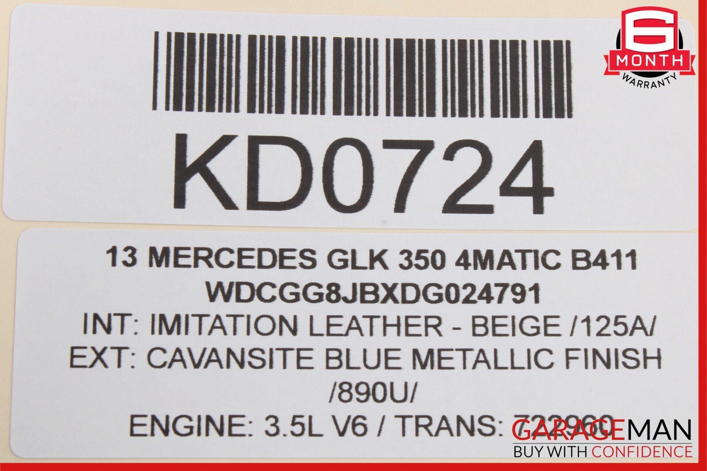 08-17 Mercedes W212 E350 GLK350 C350 Rear Left Side Door Lock Latch Actuator