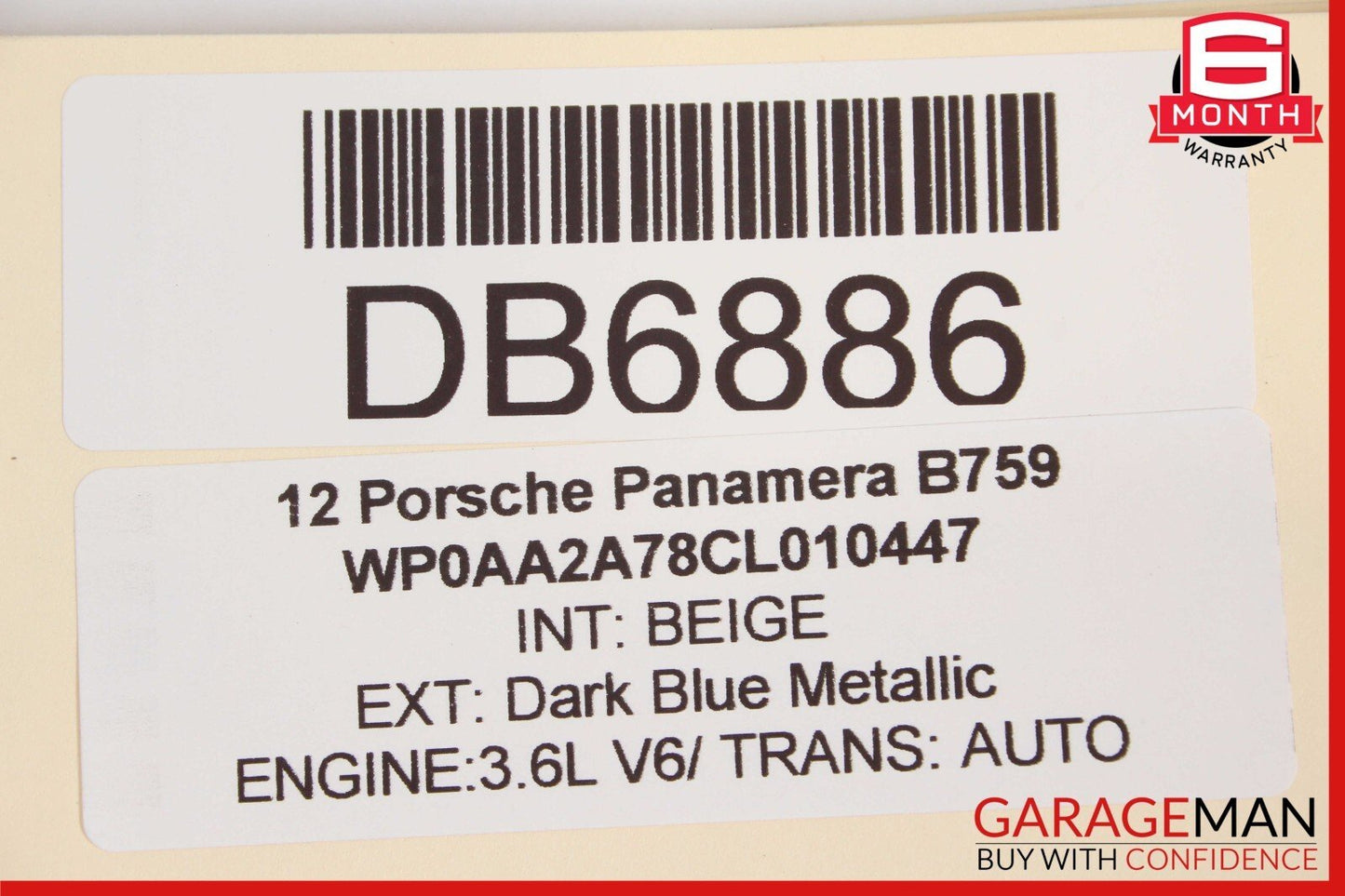 10-16 Porsche Panamera 970 Rear Right Side Interior Door Panel Cover Trim Assy