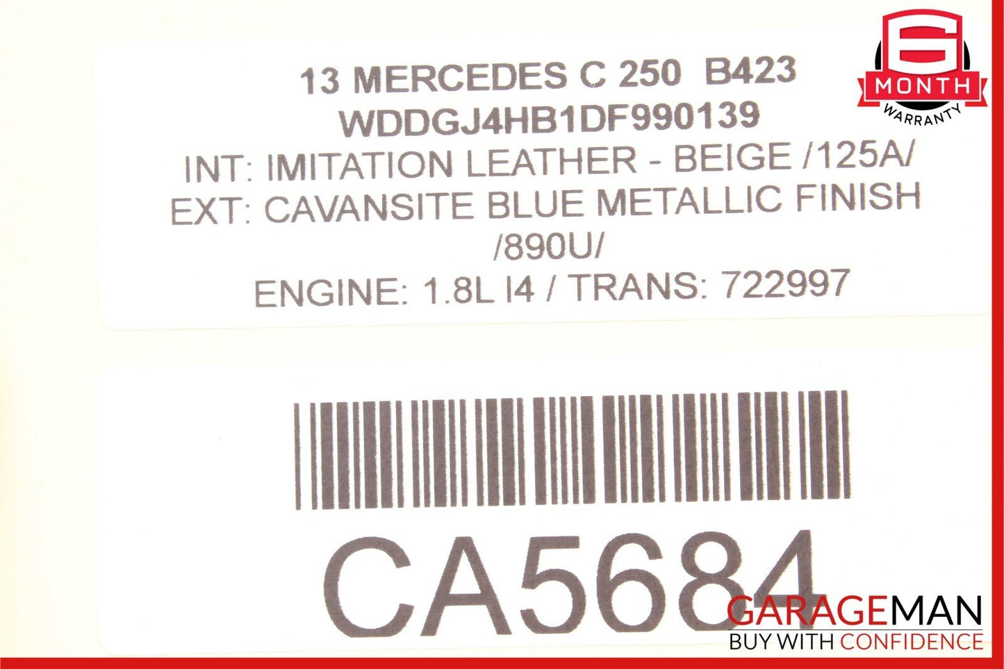08-14 Mercedes W204 C250 Front Left Side Exterior Door Handle Assembly OEM