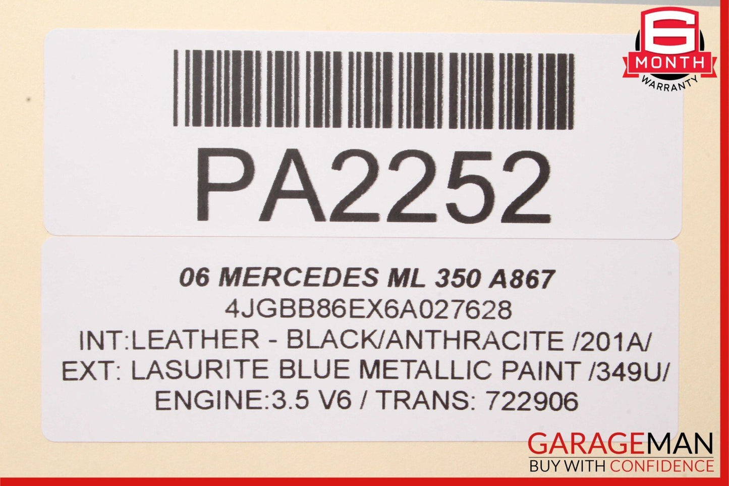 06-08 Mercedes W164 ML350 ML550 AMG Sport Rear Bumper Cover Assembly OEM