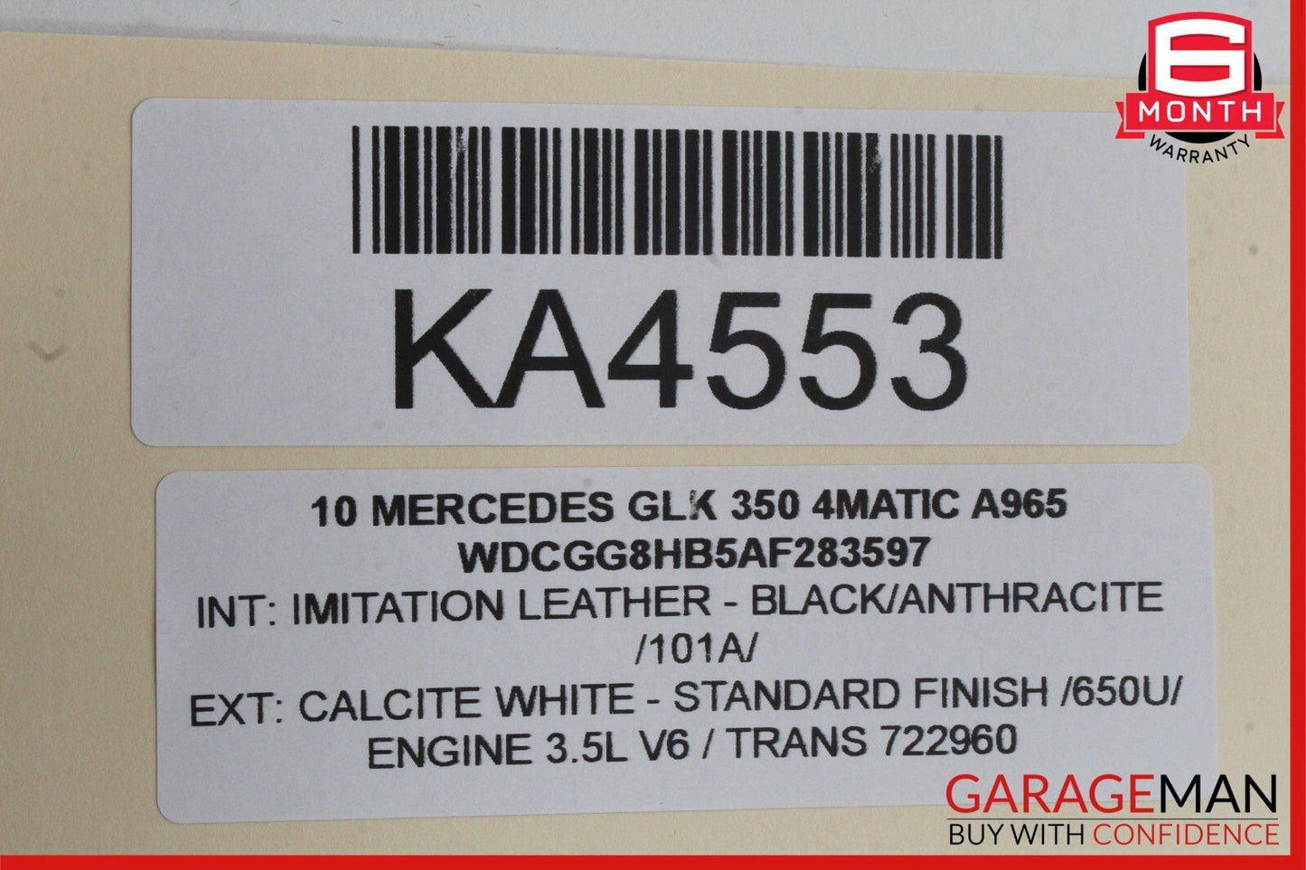 08-14 Mercedes X204 GLK350 Front Left Driver Side Exterior Door Handle White OEM