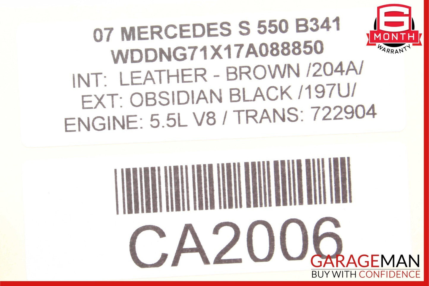 07-13 Mercedes W221 S550 S63 AMG Front Right Keyless Go Exterior Door Handle OEM