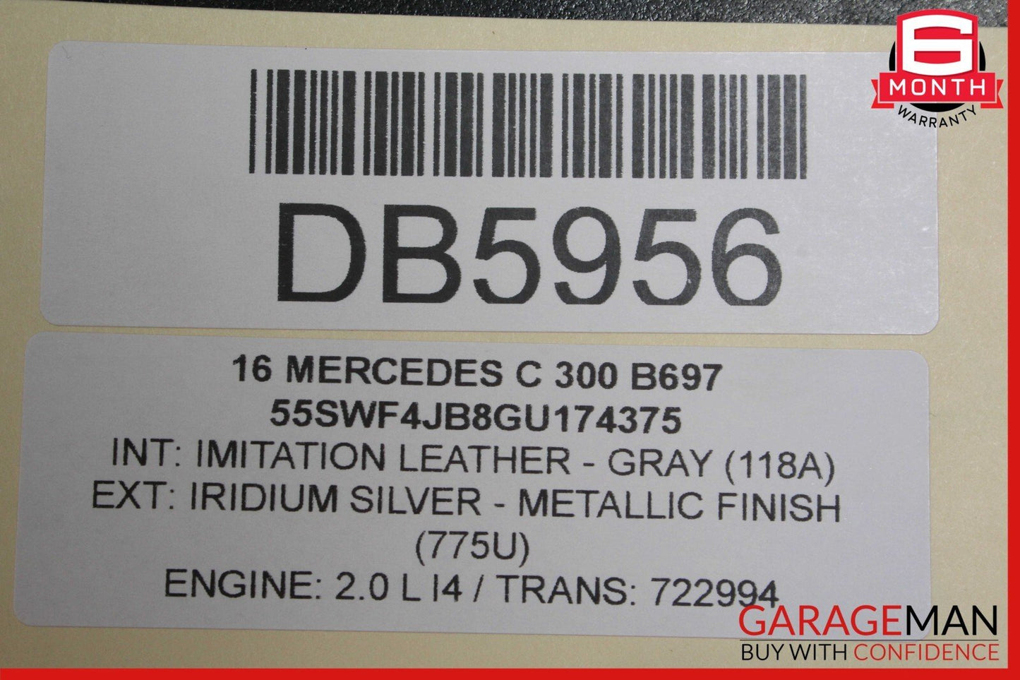 15-16 Mercedes W205 C350e C300 Front Left Interior Door Panel Trim Assy Grey