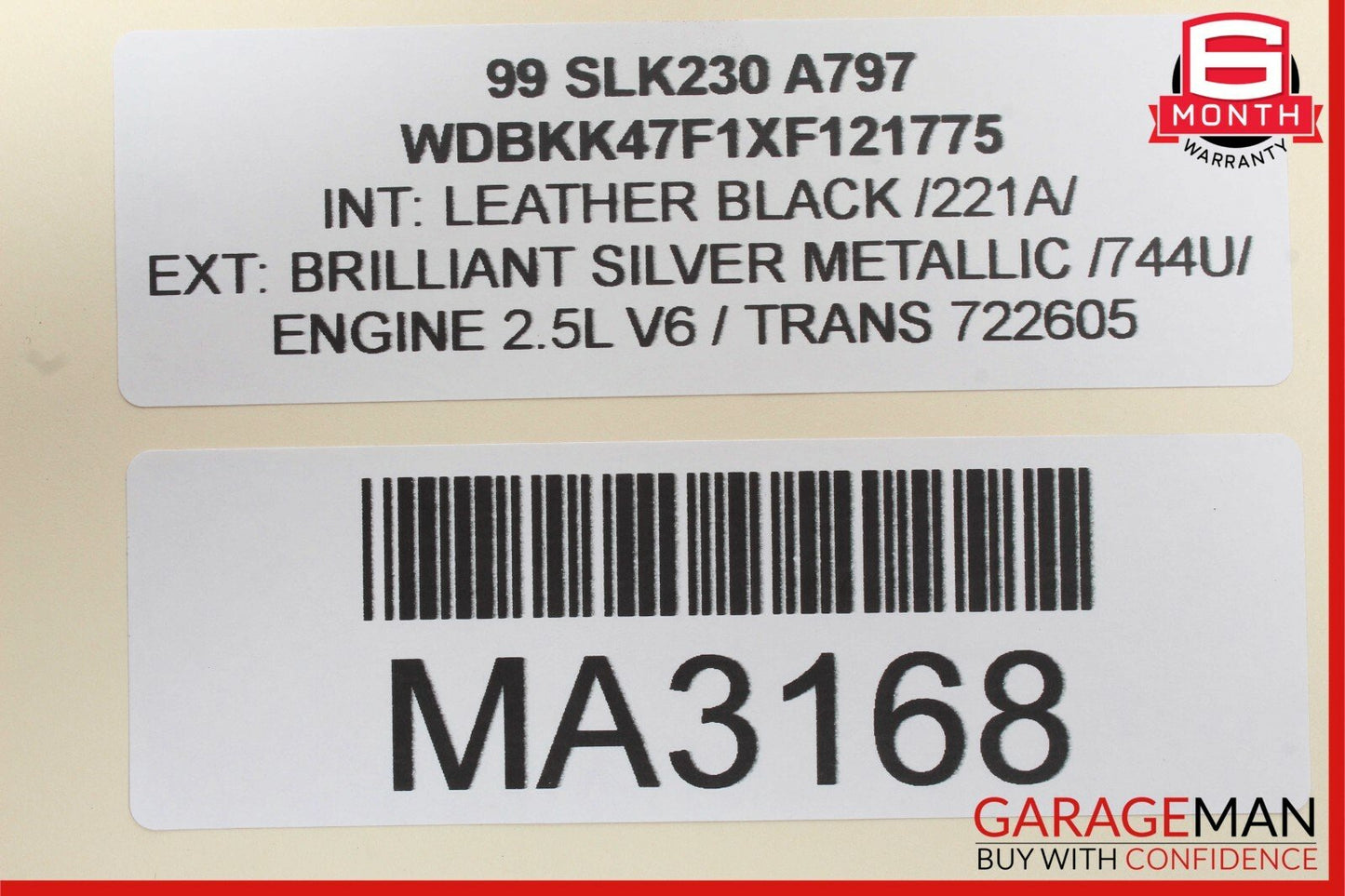 97-03 Mercedes SLK230 E320 CLK320 Front Left Side Foglight Fog Light Lamp OEM