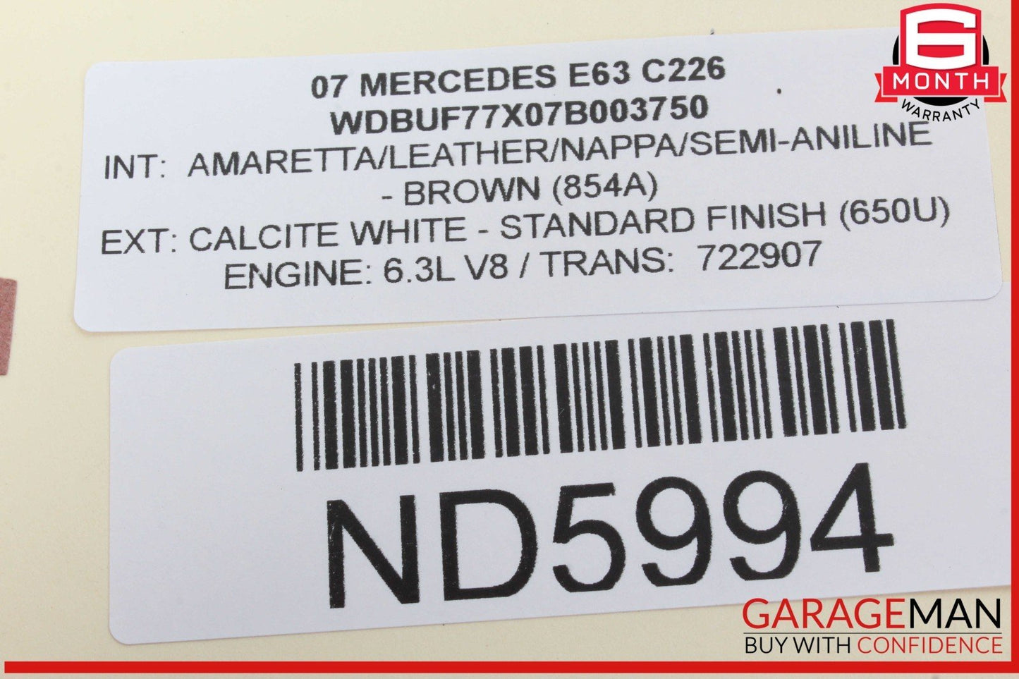 03-08 Mercedes W211 E63 AMG Air Suspension Airmatic Module 0375451232 OEM