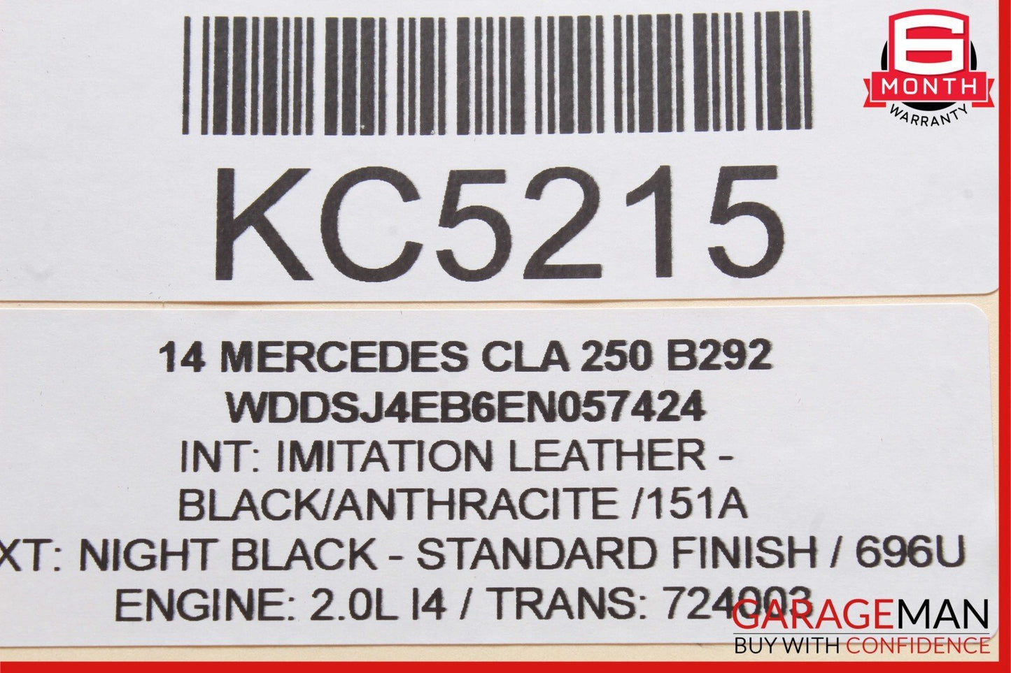 14-18 Mercedes W117 CLA250 Steering Wheel Black OEM