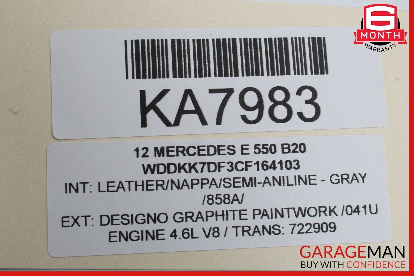 10-16 Mercedes W212 E550 Rear Left Side Door Window Regulator Motor OEM