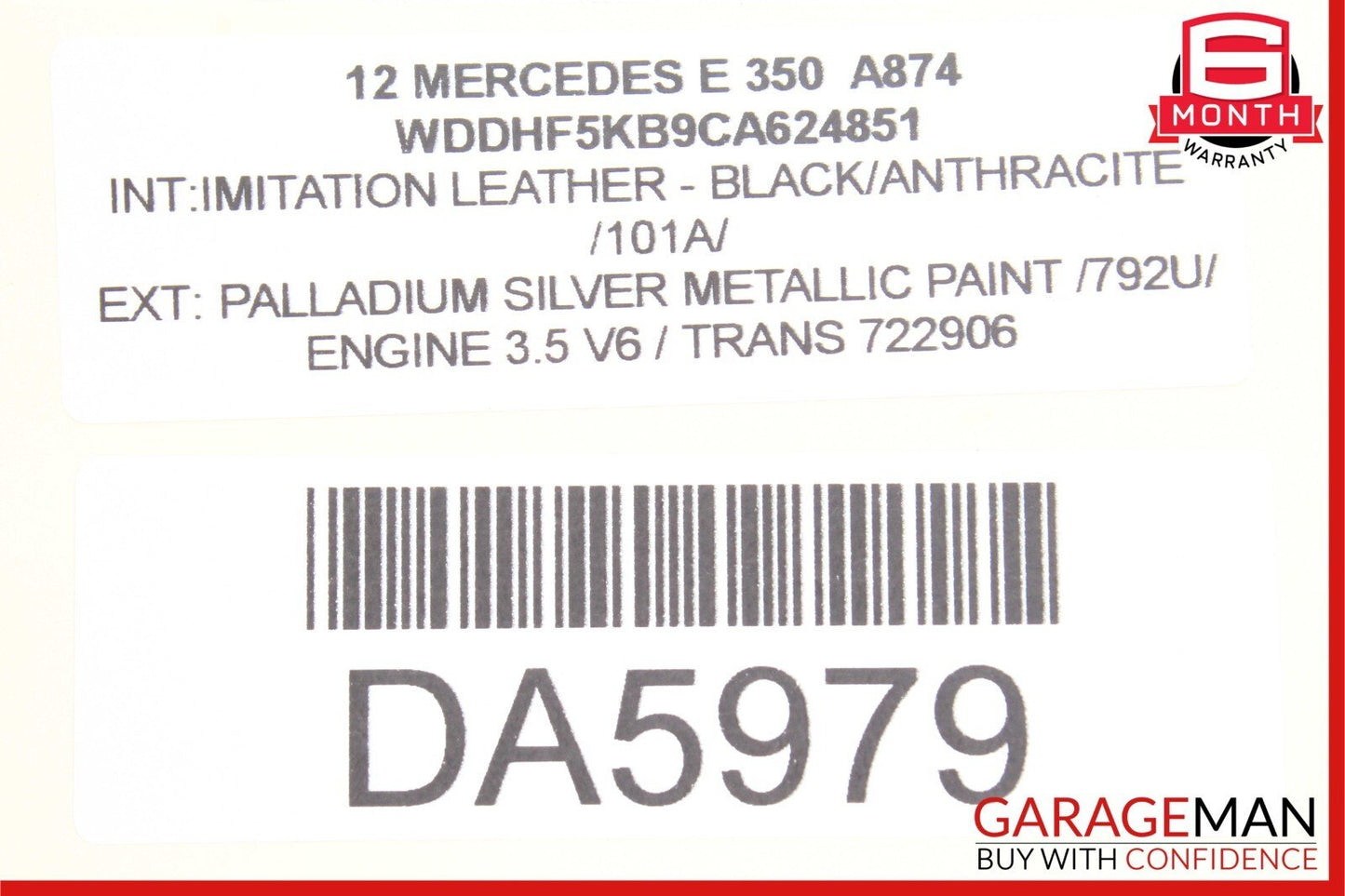 10-13 Mercedes W212 E350 Dashboard Dash AC A/C Air Vent Center Trim Assembly