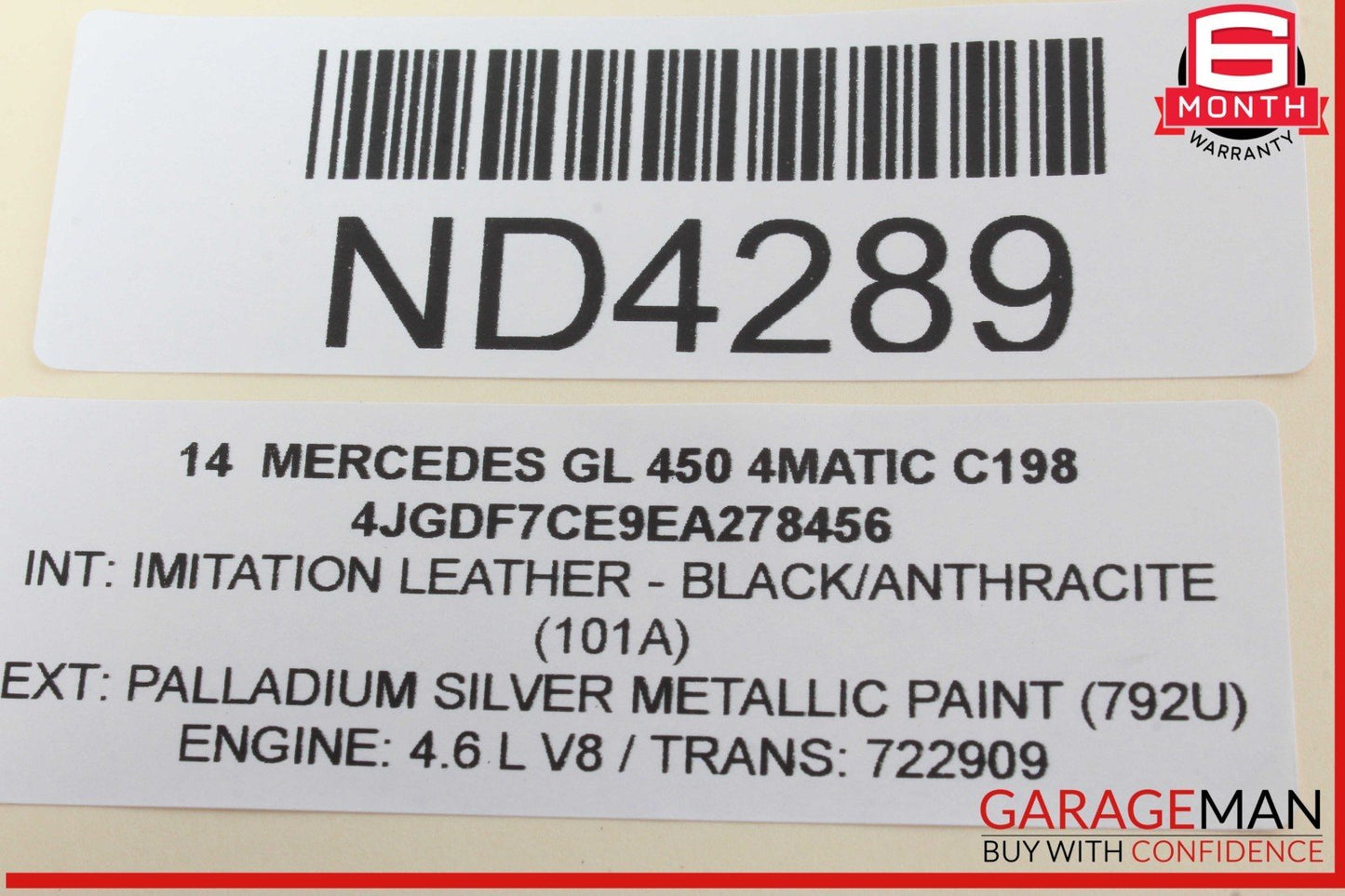 12-16 Mercedes X166 GL450 4MATIC Front Left Driver Side Exterior Door Handle OEM