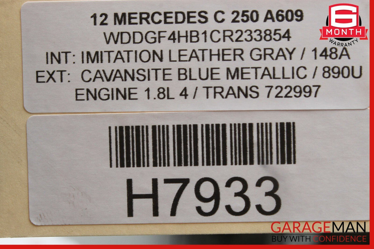 12-14 Mercedes W204 C250 Keyless Go Front Right Door Handle w/ Actuator Latch