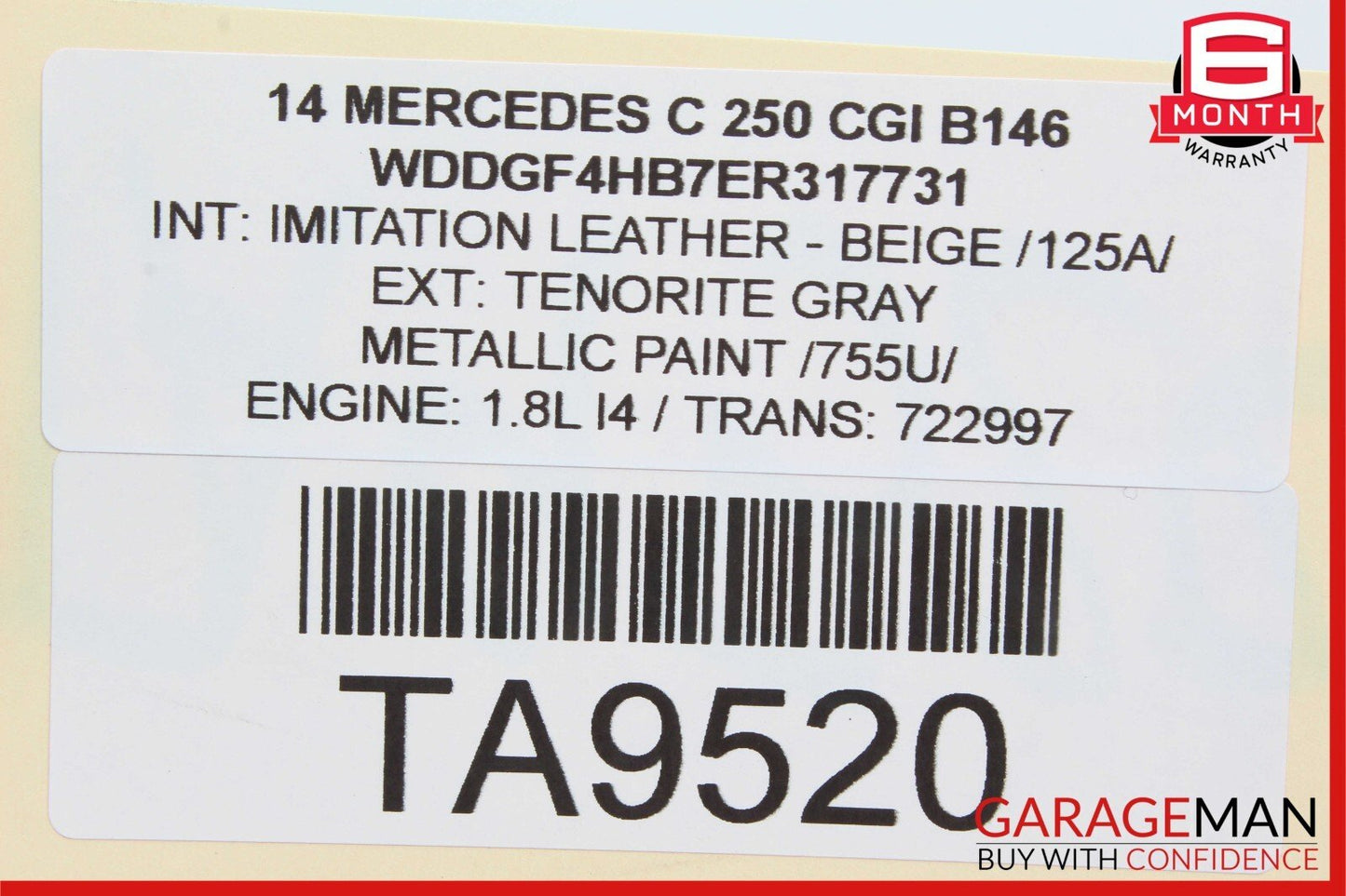 08-14 Mercedes W204 C350 C250 C300 Front Right Suspension Upper Control Arm RWD