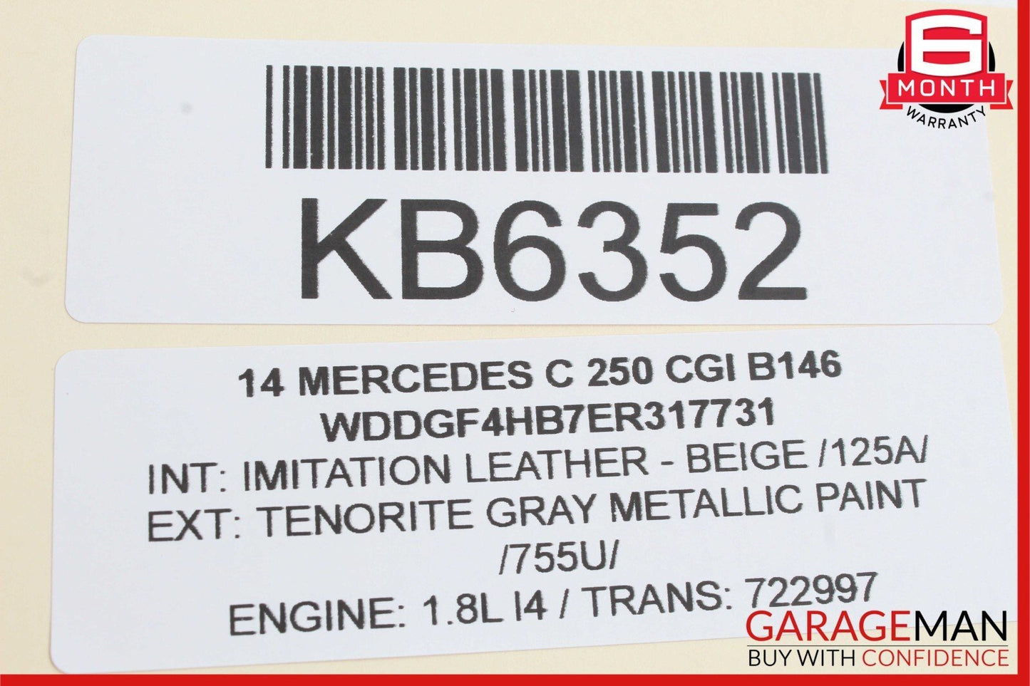 12-14 Mercedes W204 C250 C300 Front Left Driver Side Exterior Door Handle Gray