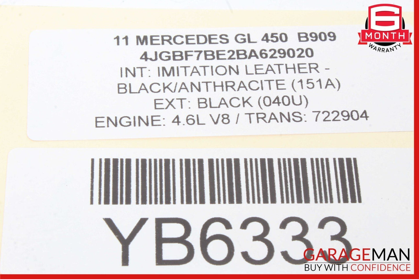 10-12 Mercedes X164 GL450 GL550 Rear Left Side Bumper Reflector OEM