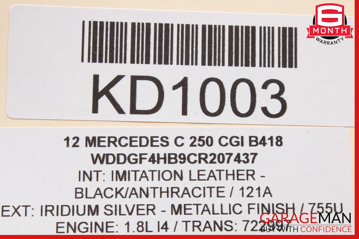 12-14 Mercedes W204 C250 C63 AMG Rear Fuse Relay Junction Box Module Assembly