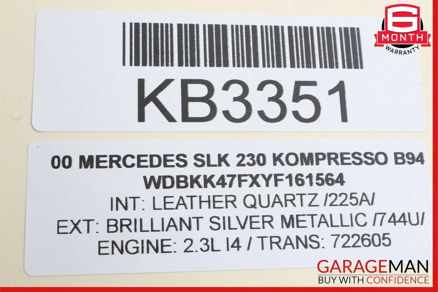 97-00 Mercedes R170 SLK230 Front Right Passenger Side Exterior Door Handle OEM
