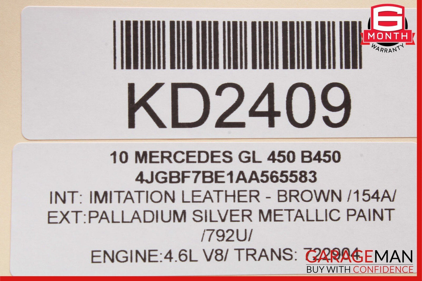 06-13 Mercedes GL550 ML350 GL450 Front Right Side Exterior Door Handle Silver