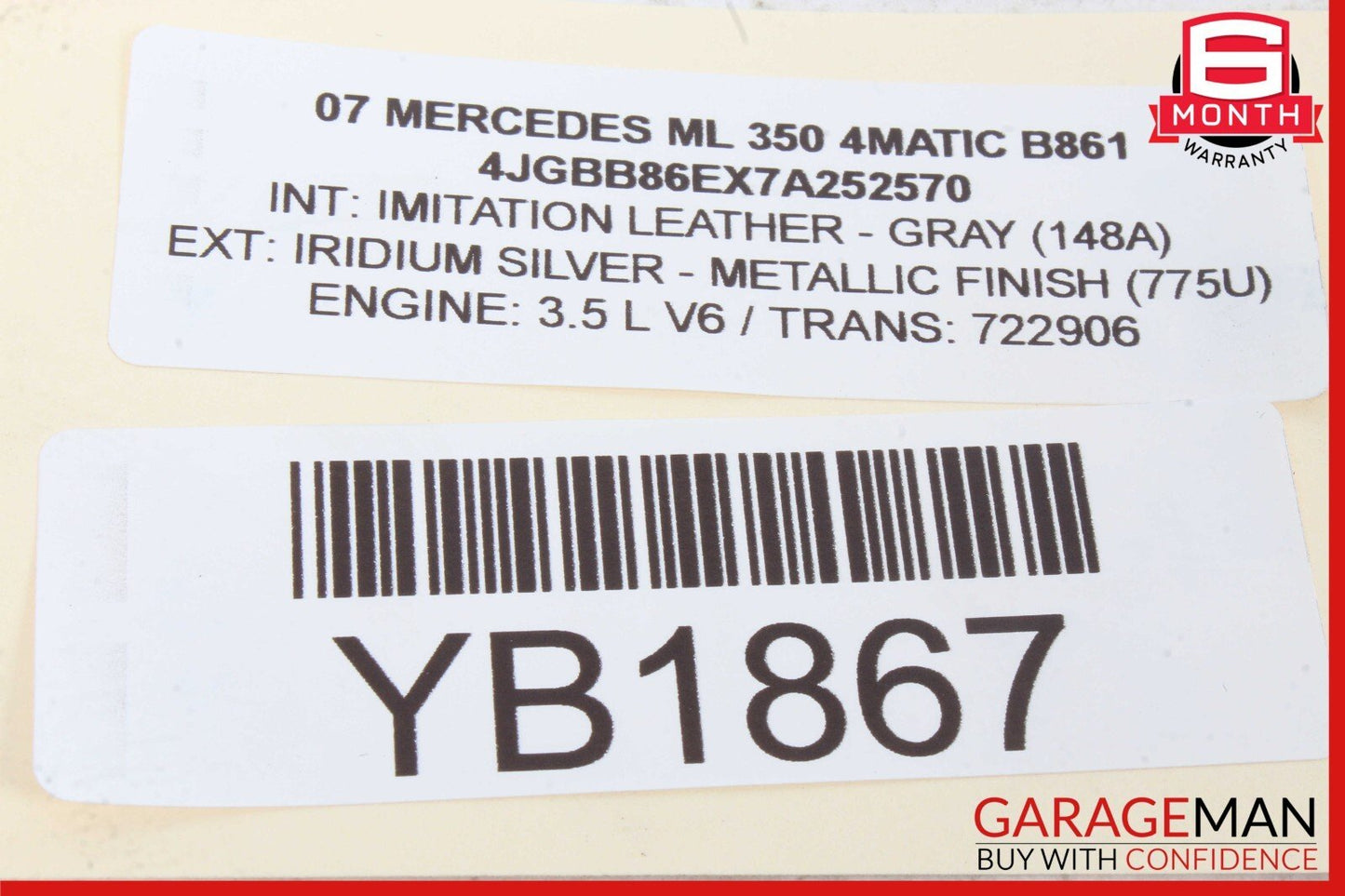 06-13 Mercedes W164 ML350 Front Left Side Exterior Door Handle OEM 1647600134