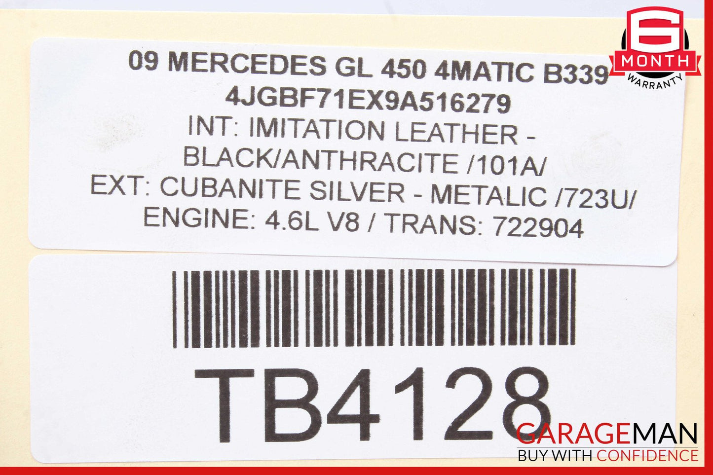 07-12 Mercedes X164 GL450 GL320 GL350 GL550 Front Lower Radiator Support OEM
