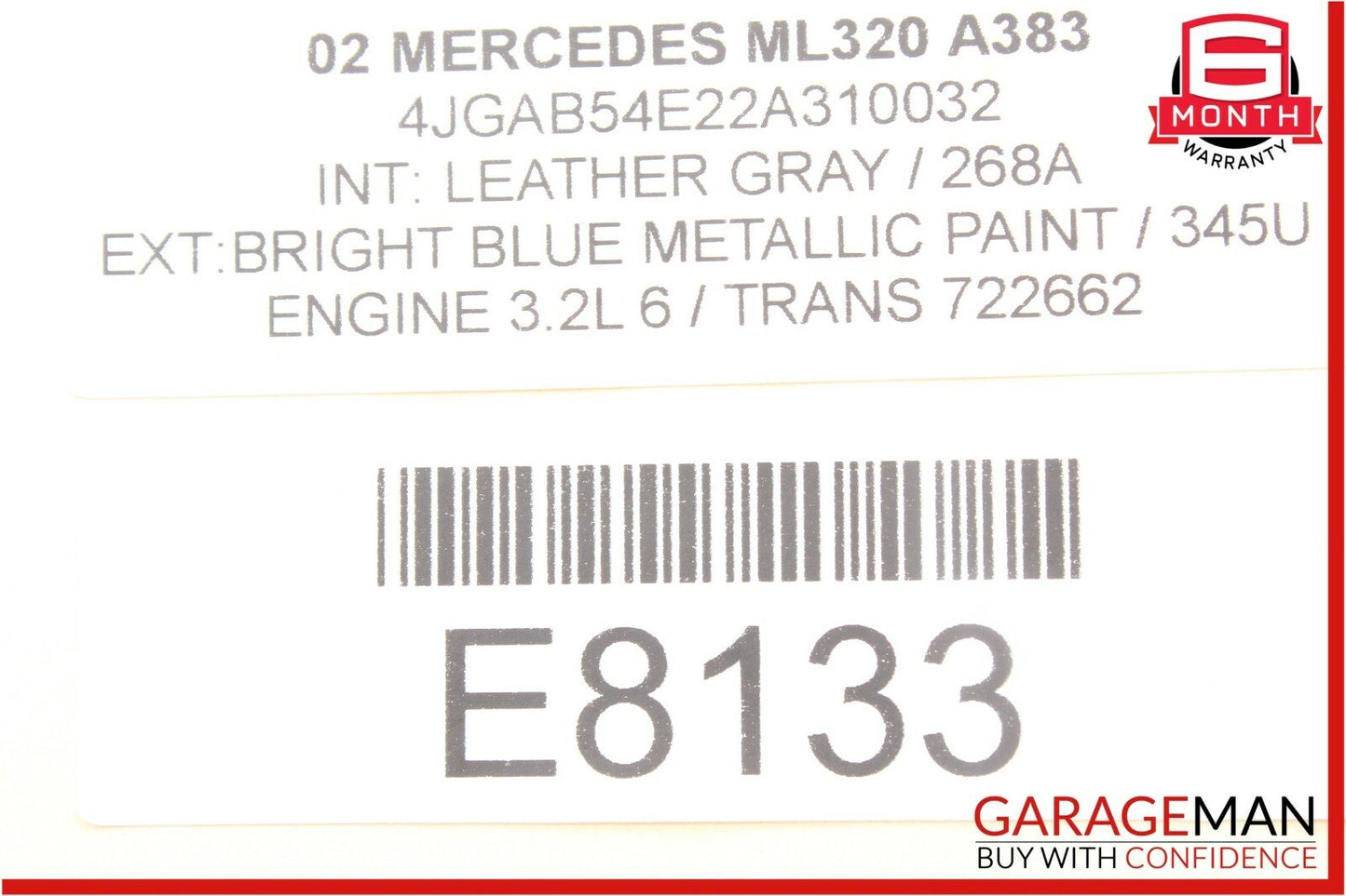 02-05 Mercedes W163 ML320 ML500 Subwoofer Sub Woofer Speaker OEM