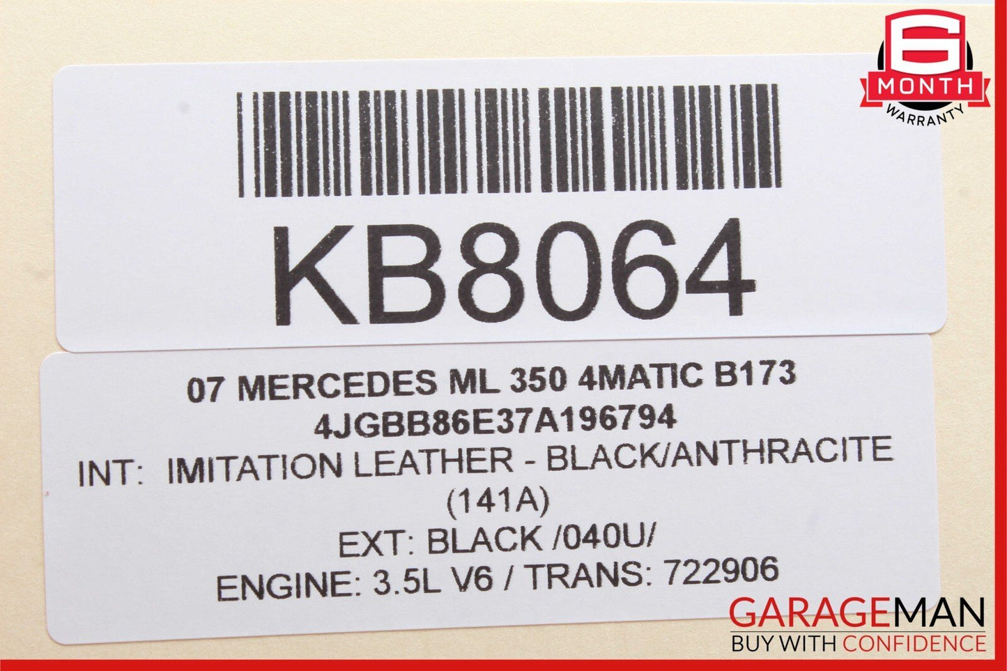 06-13 Mercedes W164 ML350 4MATIC Front Left Side Door Control Module Unit OEM