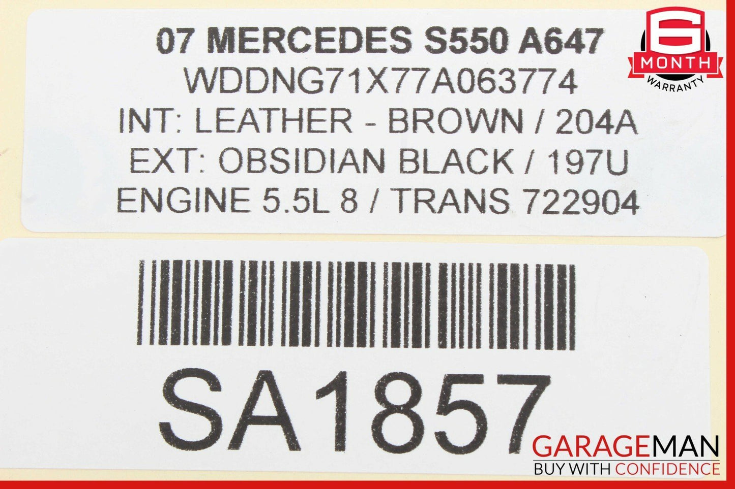 07-14 Mercedes W221 S400 CL550 Rear Left / Right Side Upper Control Arm OEM
