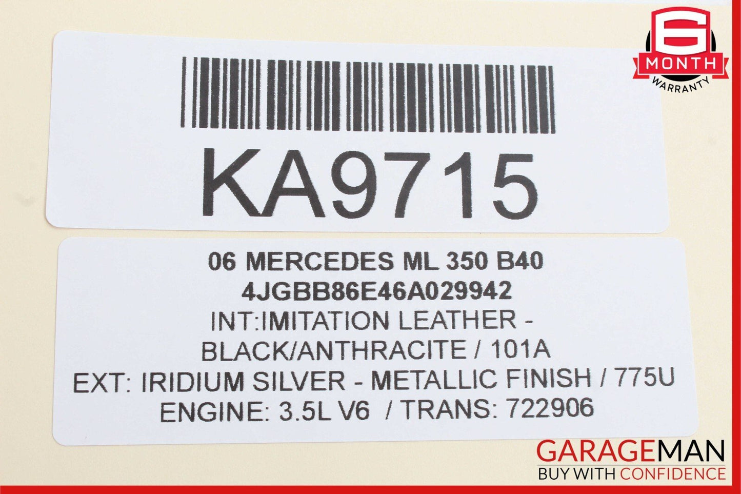 06-12 Mercedes W164 ML350 GL550 Steering Column Trim Shroud Cover Black OEM