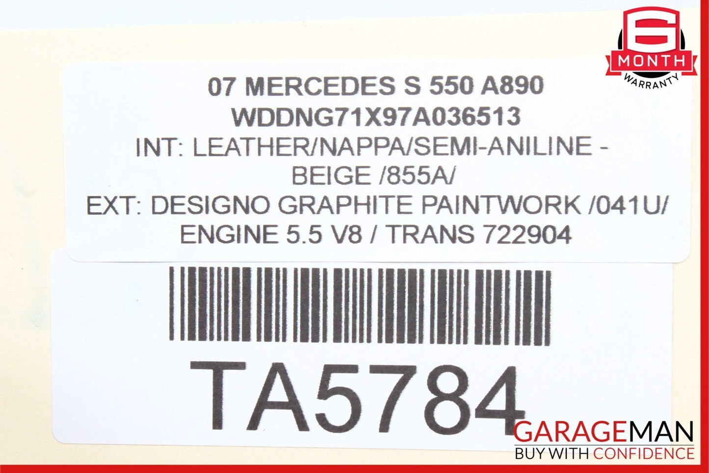 07-09 Mercedes W221 S550 Power Brake Booster Master Cylinder Reservoir Assembly