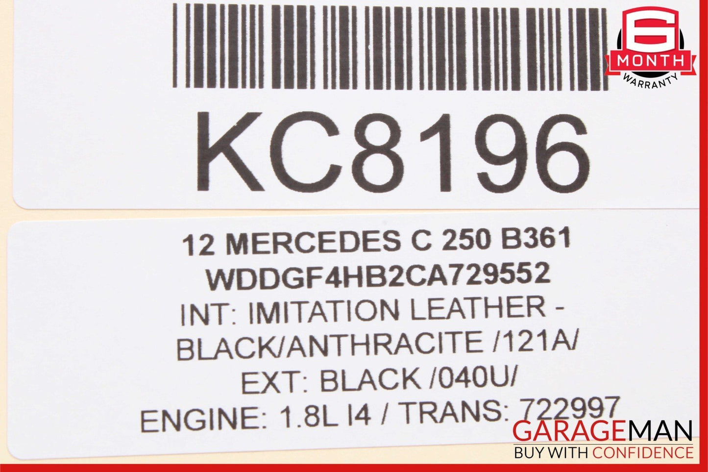 08-16 Mercedes C350 E400 GLK350 C250 Rear Left Side Door Window Regulator Motor