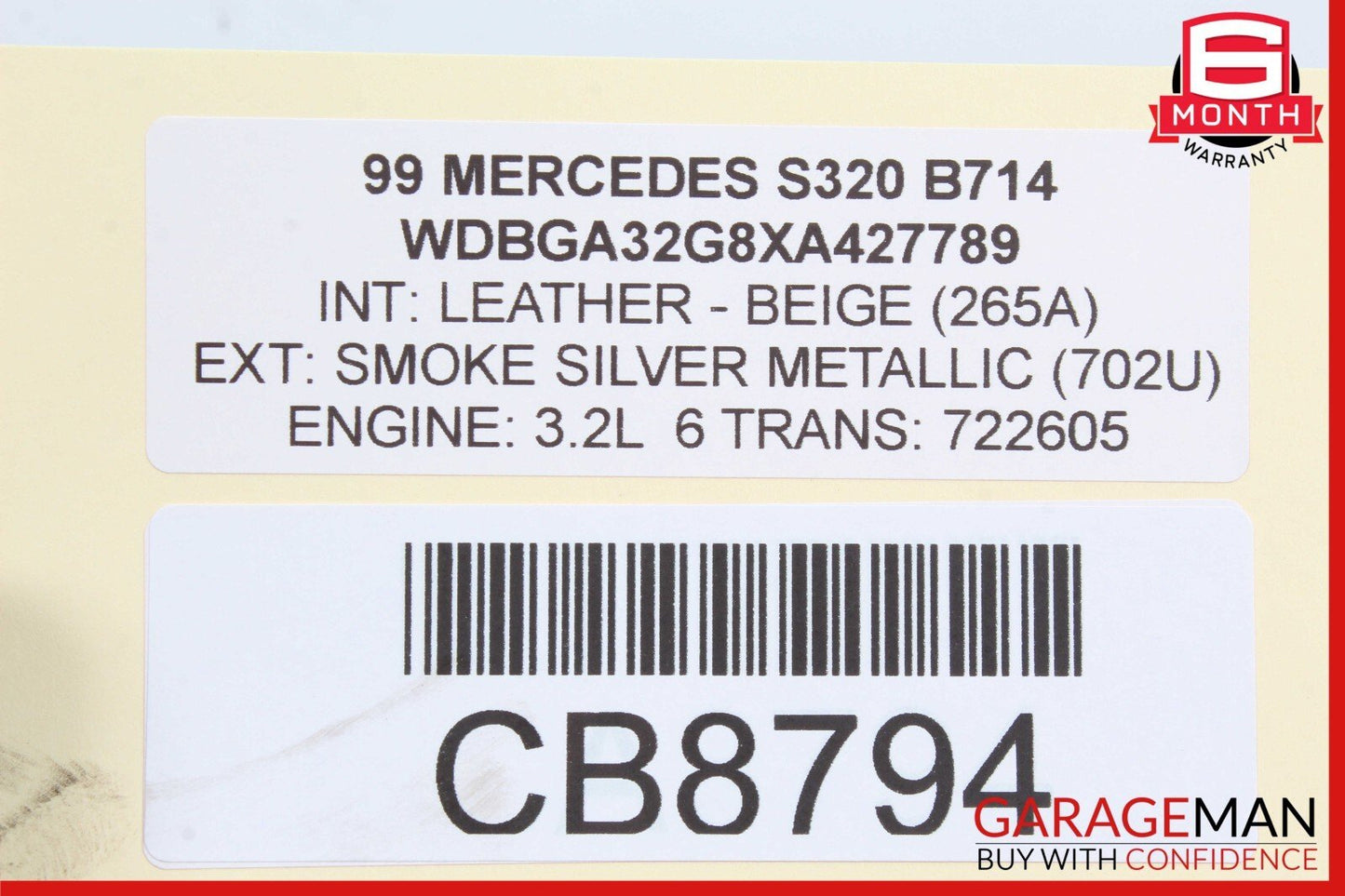 94-99 Mercedes W140 S320 S420 S500 S600 Front Right Side Upper Control Arm OEM