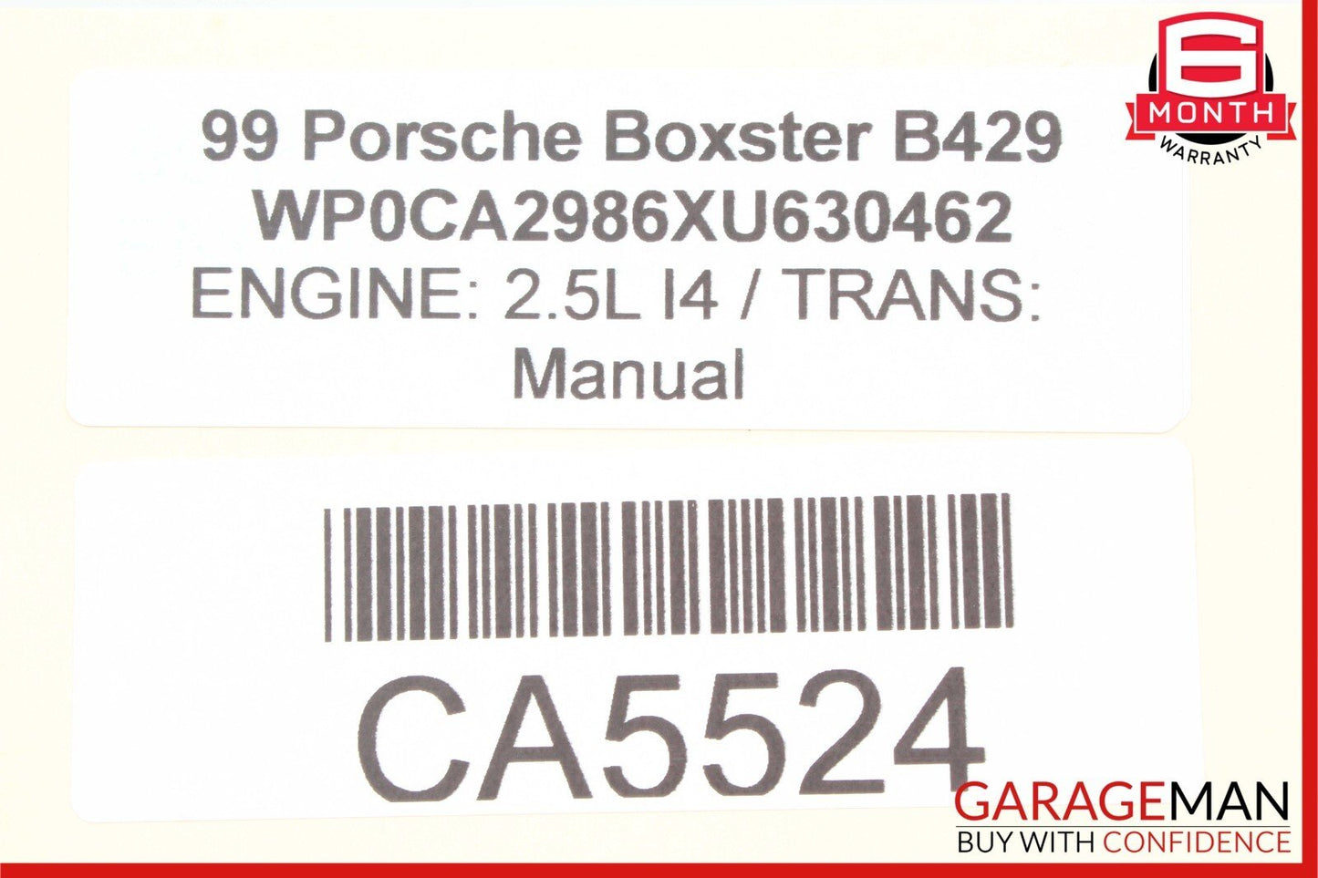 97-04 Porsche Boxster 986 Carrera 996 Rear Left or Right Lower Control Arm Track