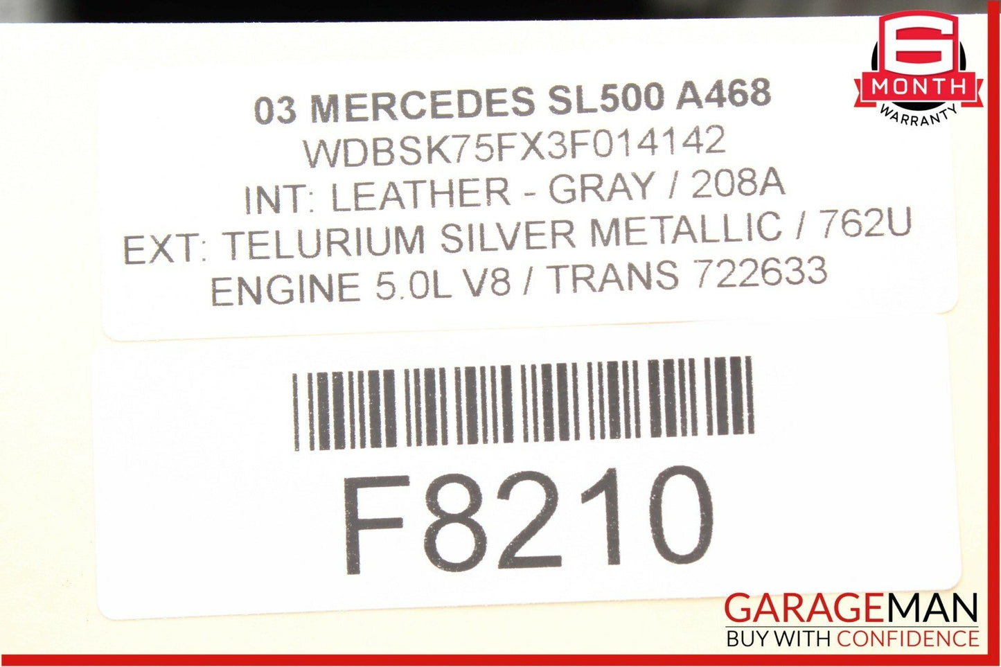 03-08 Mercedes R230 SL500 Rear Left Seat Belt Retractor Speaker Luggage Assembly