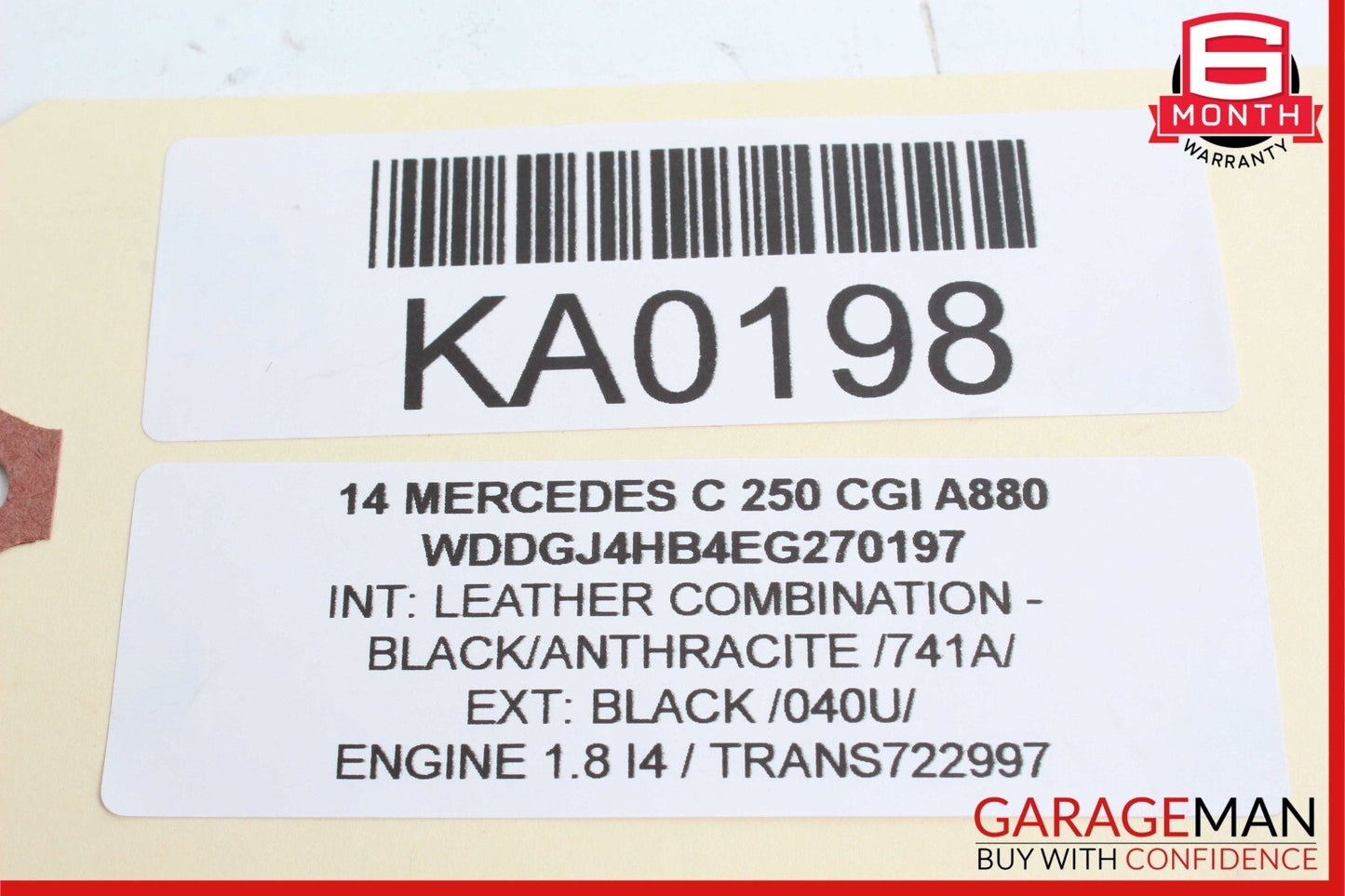 08-14 Mercedes W204 C250 C300 Rear Trunk Lid Tailgate Release Open Handle OEM