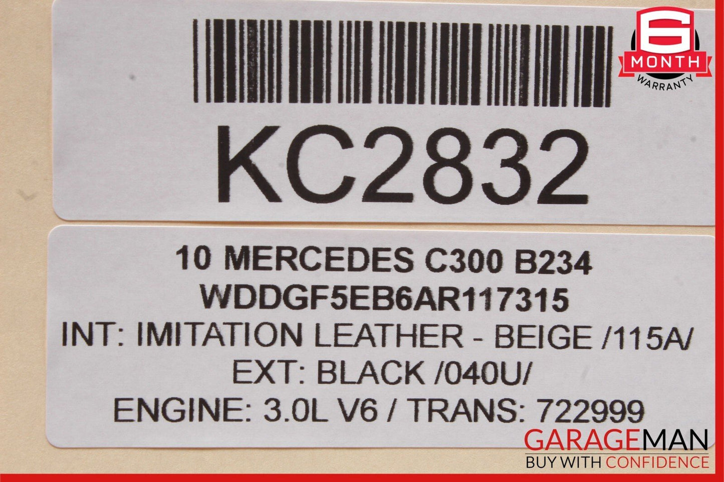 08-11 Mercedes W204 C350 C300 Right Side Exterior Door Handle Rear / Front White