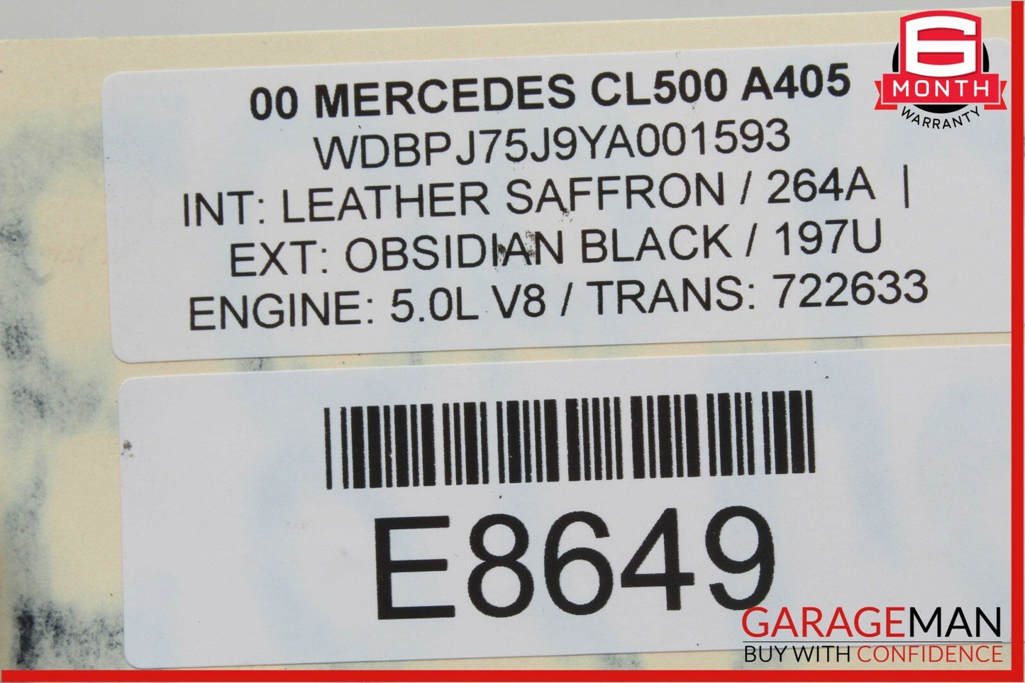 06-08 Mercedes W219 CLS500 CLS550 AMG Exhaust Muffler Left Driver Side OEM