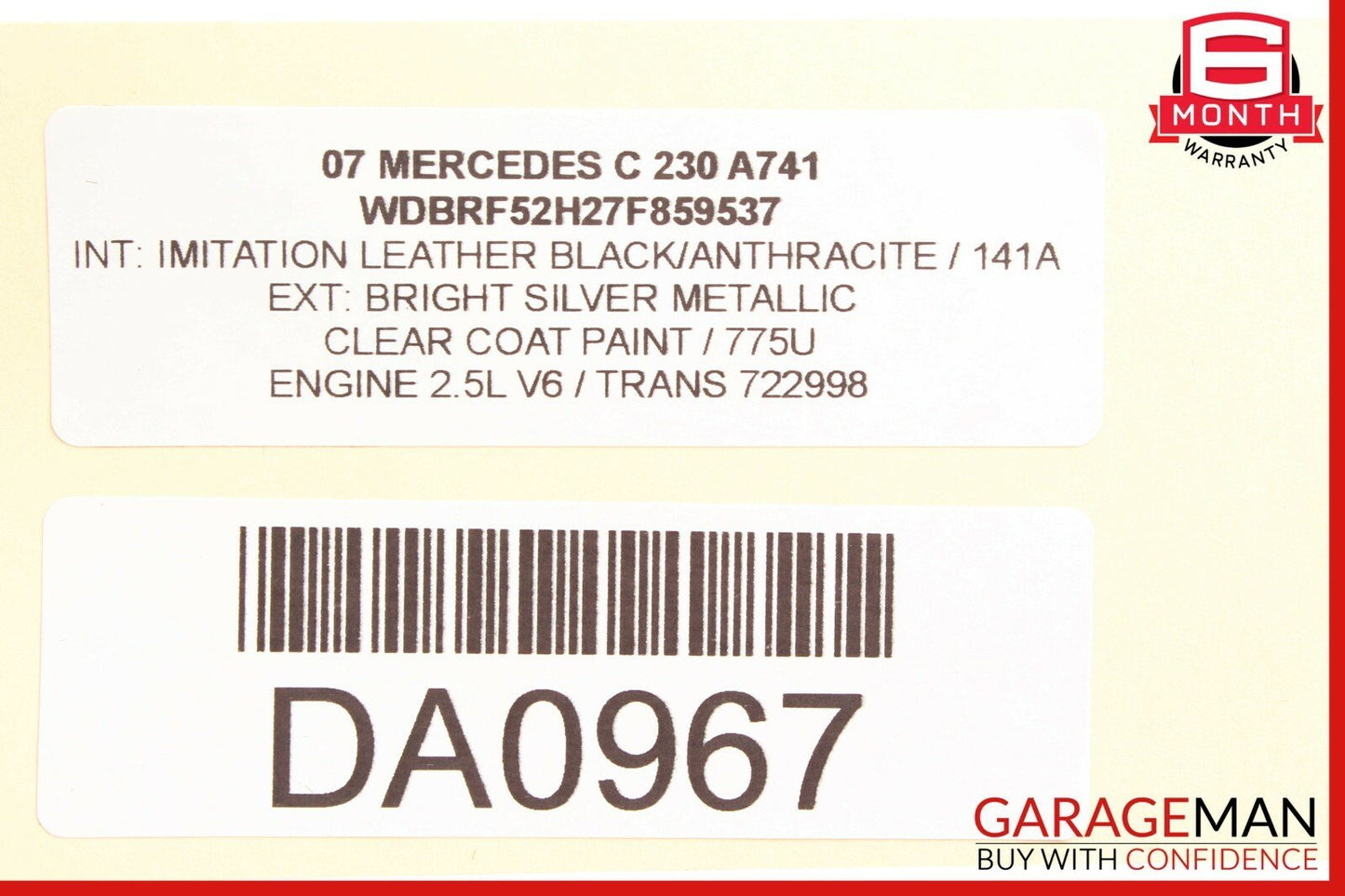 01-07 Mercedes W203 C230 C240 C320 Rear Right Door Control Module 2038202285 OEM