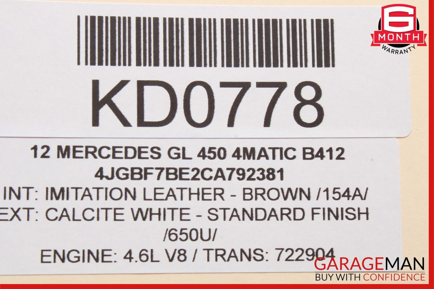 06-13 Mercedes X164 GL450 ML350 R350 Window Regulator Motor Front Right Side OEM